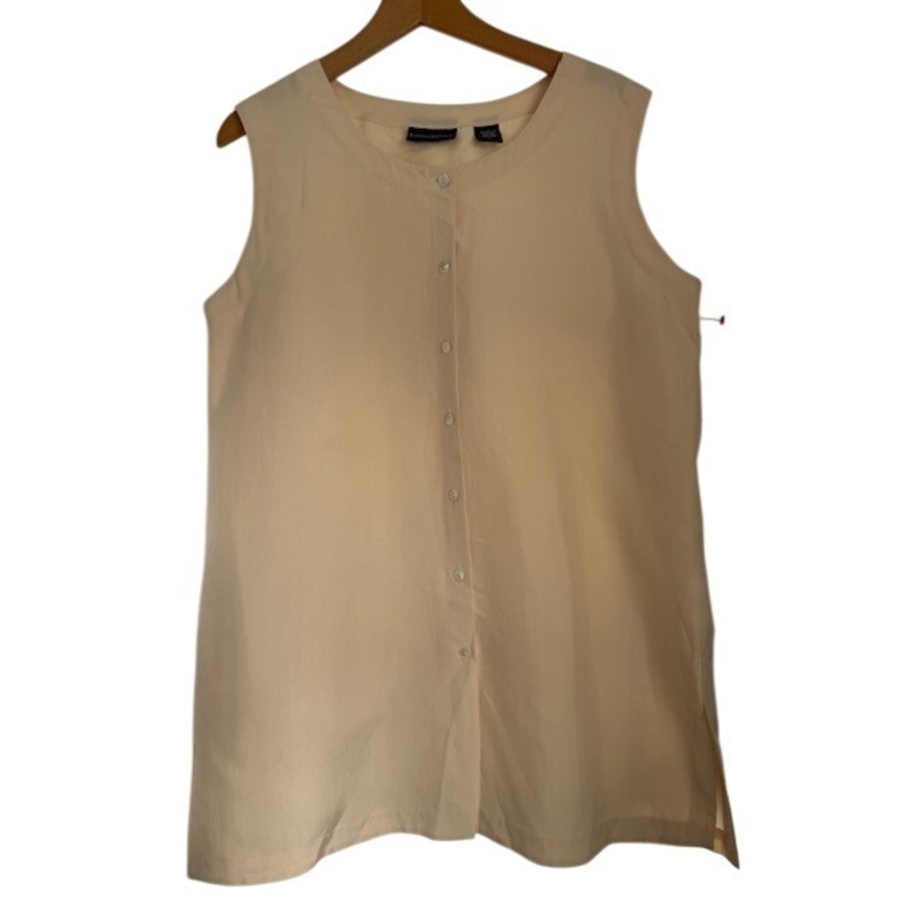 Banana Republic Silk Sleeveless Button Down Tunic Top‎ Women's Size L